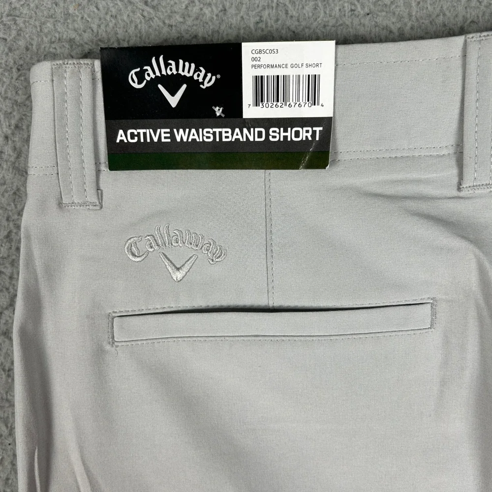 Callaway Golf Shorts Mens 40 Gray‎ Active Waistband Performance Stretch Preppy